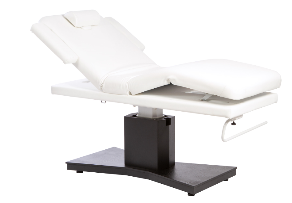 TABLE DE MASSAGE ELECTRIQUE "BEAUTYPRO LUXE" 3 PLANS 2 MOTEURS (base Blanc ou wengé au choix)