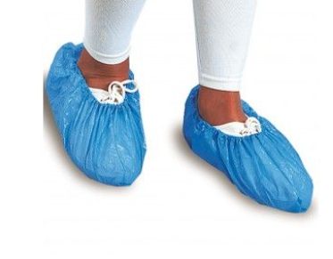 100 SURCHAUSSURE PROTEGE PIEDS PLASTIFIES JETABLE BLEU HYGIENE