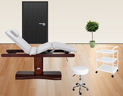 CABINE DE SOINS TABLE DE MASSAGE ELECTRIQUE 3 PLANS & 2 MOTEURS «BEAUTYPRO LUXE»